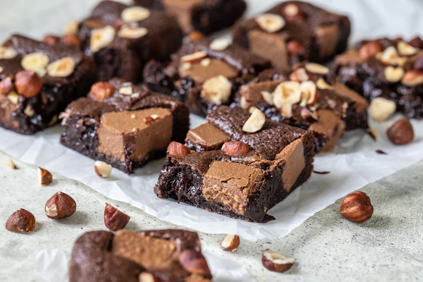 recept på brownie med nougat